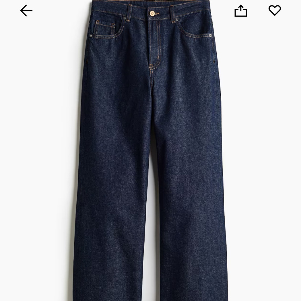 H&M Divided BLEECKER HIGH RISE WIDE LEG JEANS Size 18